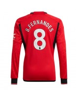 Manchester United Bruno Fernandes #8 Kotipaita 2023-24 Pitkähihainen